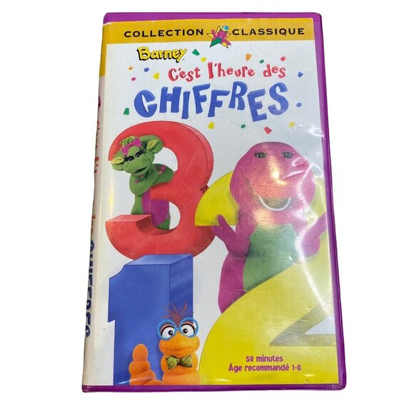 Barney C’est L’heure Des Chiffres VHS Francais French Clamshell HTF - Picture 1 of 3